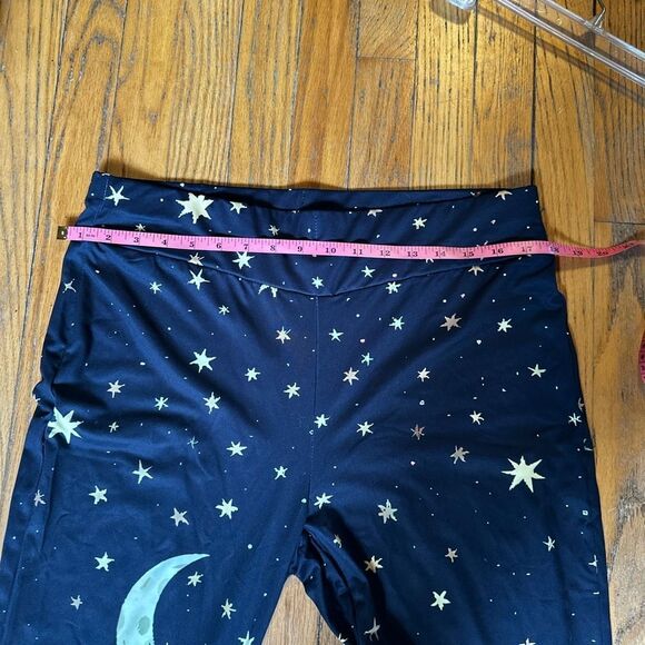 Celestial Black Flare Pants with Mushroom and Floral Art - Picture 10 of 10